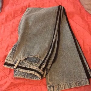 Newport News jeans with black velvet details!